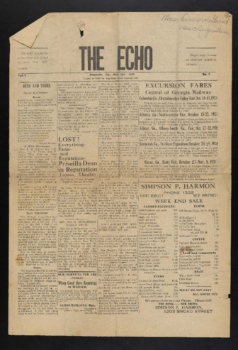 The Echo, 1921-10-01