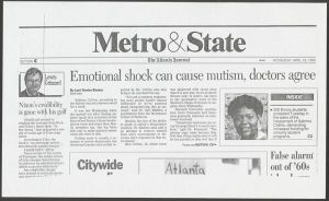 Newspaper clippings and other materials relating to the Sabrina Collins case