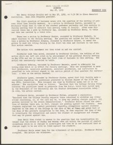 Summary of Events of May 25-28, 1969 document