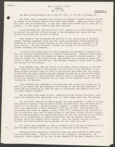Summary of Events of May 25-28, 1969 document