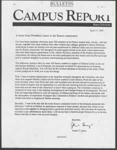 Sabrina Collins case - "Campus Report"