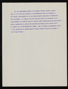 Four days in May, 1969, Materials regarding the student demonstrations at Emory between May 25th and 28th, 1969