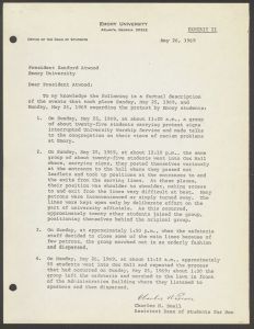 Summary of Events of May 25-28, 1969 document
