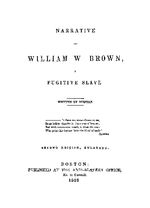 Narrative of William W. Brown, a fugitive slave
