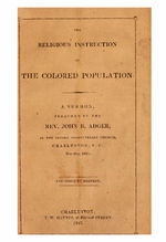 The religious instruction of the colored population  a sermon /
