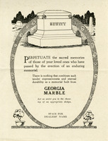 Georgia Marble advertisement template, "Perpetuate"