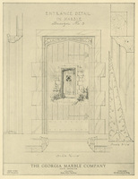 Sketch, "Entrance Detail in Marble, Design No. 3," Bona Allen Building, Atlanta, Georgia