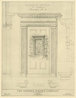 Sketch, "Entrance Detail in Marble, Design No. 4," Bona Allen Building, Atlanta, Georgia