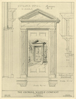 Sketch, "Entrance Detail in Marble, Design No. 5," Bona Allen Building, Atlanta, Georgia