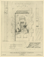 Sketch, "Entrance Detail in Marble, Design No. 6," Bona Allen Building, Atlanta, Georgia