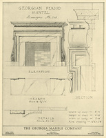 Sketch, "Georgian Period Mantel, Design No. 103," Bona Allen Building, Atlanta, Georgia