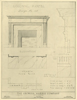 Sketch, "Colonial Mantel, Design No. 105," Bona Allen Building, Atlanta, Georgia