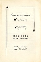 1933 Commencement Exercises for Marietta High School