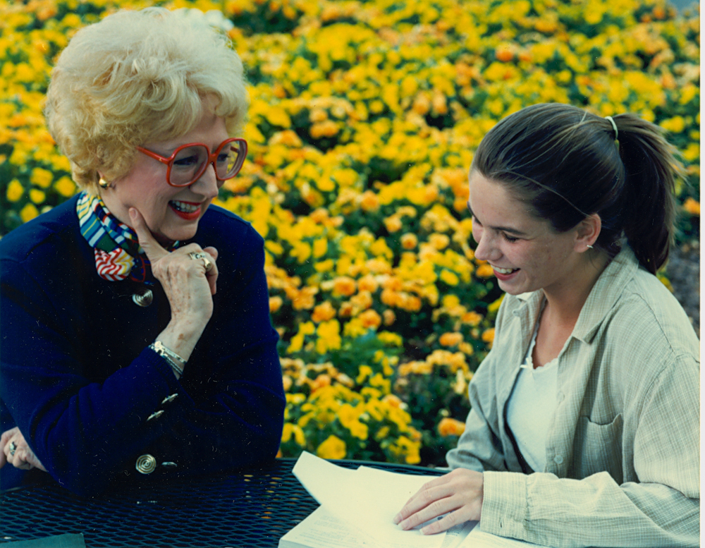 Betty L. Siegel and student, circa 1990s