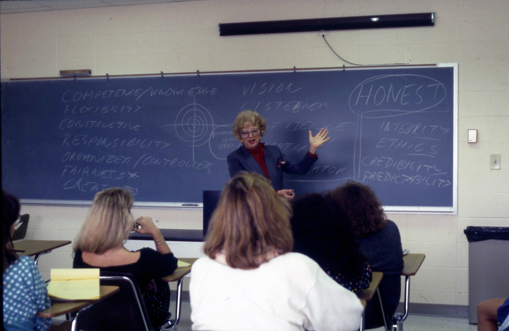 Betty L. Siegel teaching, circa 1990s