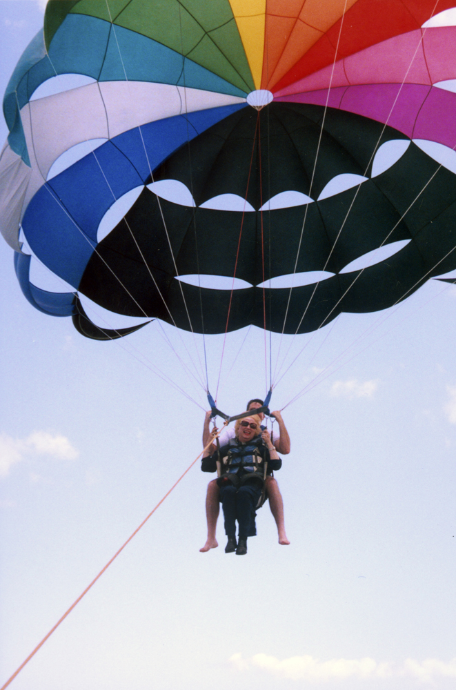 Betty L. Siegel parasailing, circa 2008