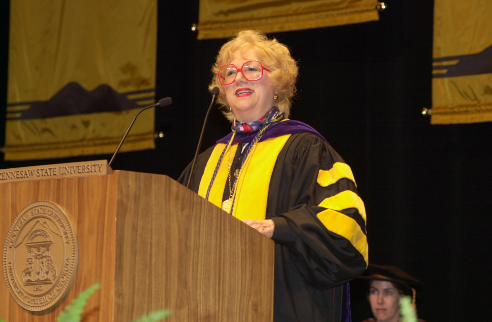 Betty L. Siegel speaking at KSU Commencement, circa 2000s