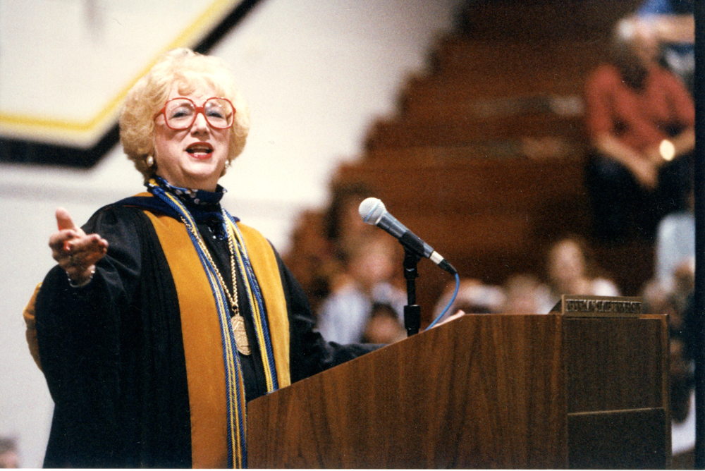 Betty L. Siegel speaking at KSU Commencement, circa 1990s