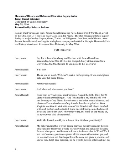 James Russell Interview