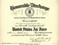 Marion Thomas honorable discharge certificate