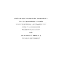 Interview with Bernard D. Goldfine