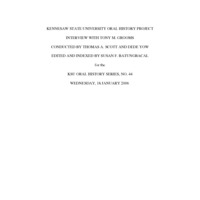 Interview with Tony M. Grooms