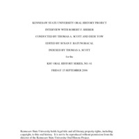 Interview with Robert F. Sherer