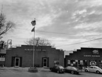 Exterior of Acworth City Hall and Acworth Hardware buildings, 1983
