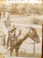 Tony Priest on a horse, Lake Acworth Beach, circa 1950s