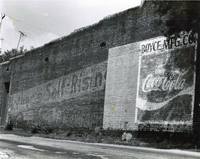 Wall mural before restoration, Acworth, Georgia
