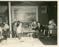 Football players at Gold House, Acworth, Georgia, October 1954