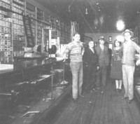 George McMillan (right) and others in McMillan Mercantile Store, Acworth, Georgia, circa 1930s