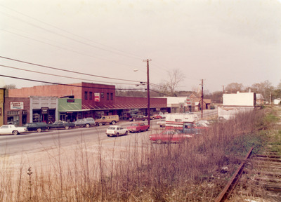 North Main Street from Railroad Tracks, Acworth, Georgia, circa 1970s