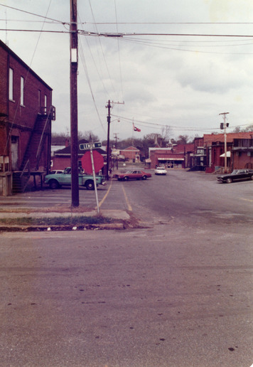 Intersection of Lemon Street & Senator Russell Avenue, Acworth, Georgia, circa 1970s
