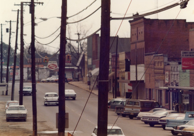 Main Street looking Southeast, Acworth, Georgia, circa 1970s