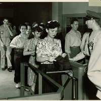Headhouse security checkpoint during shift change