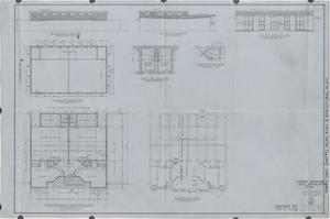 Second Colored Psychiatric Building, Milledgeville. Lobby unit - plan, elevation, and structural plan