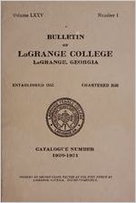Bulletin of LaGrange College, LaGrange, Georgia, Catalogue Number 1920-1921