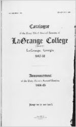 Catalogue of the Sixty-Third Annual Session of LaGrange College (Female)
