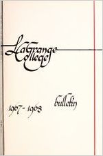 LaGrange College Bulletin, Catalogue Issue, Regular Bulletin, 1967-1968, September, 1967