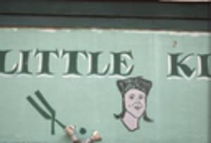 Woman's head graffiti
