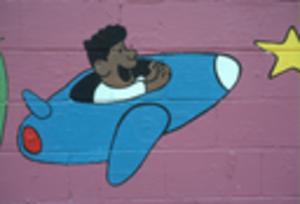 Blue aircraft