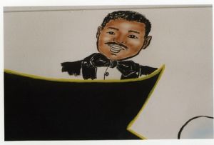 Black man in tuxedo
