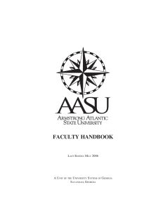 Armstrong Atlantic State University Faculty Handbook