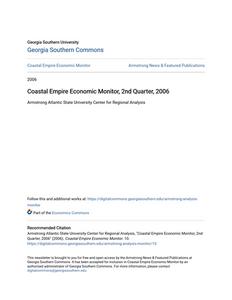 Coastal Empire Economic Monitor, 2nd Quarter, 2006