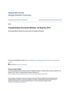 Coastal Empire Economic Monitor, 1st Quarter, 2012