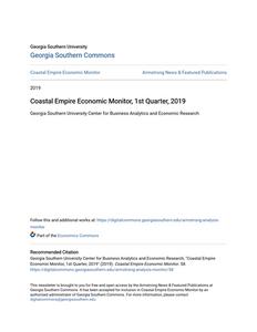Coastal Empire Economic Monitor, 1st Quarter, 2019