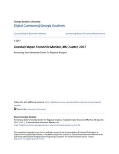 Coastal Empire Economic Monitor, 4th Quarter, 2017
