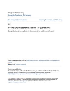 Coastal Empire Economic Monitor, 1st Quarter, 2021