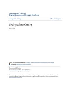 Undergraduate Catalog